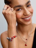 Pandora - Pulsera de Cadena de serpiente con Cierres de Alas de corazón - Plata de Ley - details 3