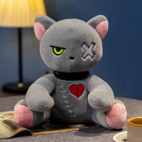 Gato De Peluche De 25cm Serie Oscuro Gótica Lolita Juguete Para Decoración De Habitación Regalo De Cumpleaños Para Niños Material De Peluche Corto Relleno De Algodón PP - details 4