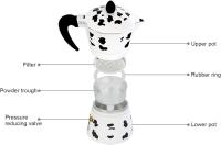 150ML Estampado de vaca Cafetera espresso Hervidor 3 tazas Cafetera espresso Hervidor italiano para uso en cafetería casera (3 cups of cow color 150ML) - details 3