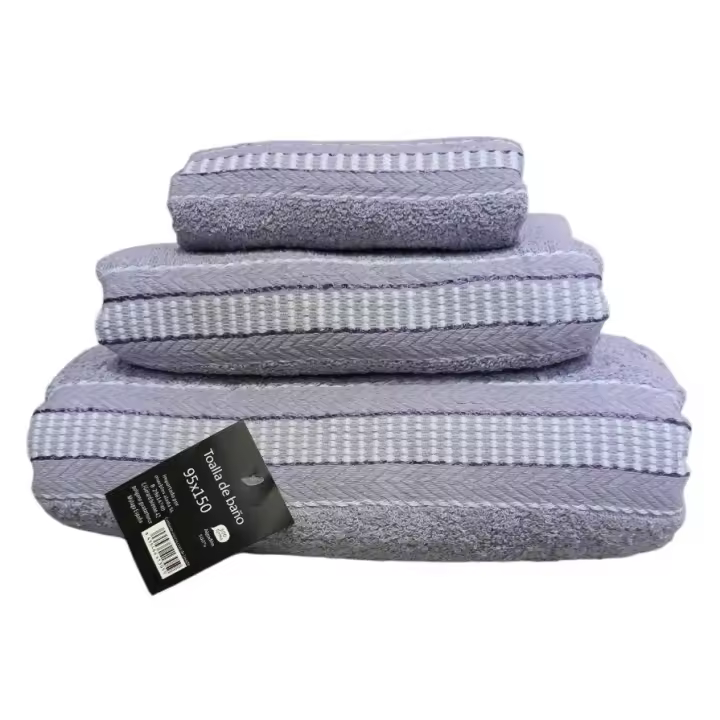 JIMENÉZ HOME Juego de Toallas Baño 100% Algodón Calidad Rizo 500gr Modelo ALD 3 Piezas, SUPREME HOME JIMÉNEZ®️ - 1