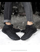 Botas De Nieve Impermeables Para Hombres Invierno Zapatos De Acampar Hasta La Rodilla Con Peluche Cálido Adecuadas Para Parejas Y Senderismo - details 17