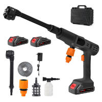 30bar Hidrolimpiadora Inalámbrica Portátil para Coche y Jardín, con Pistola 6en1, Espumador, 5m Manguera, 2xBaterías 1300mAh, para batería Makita de 18V - details 10