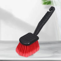 Cepillo De Limpieza Para Ruedas De Coche Con Cerda Roja Y Mango Negro Herramienta Para Lavar Automóviles Y Motocicletas - details 0