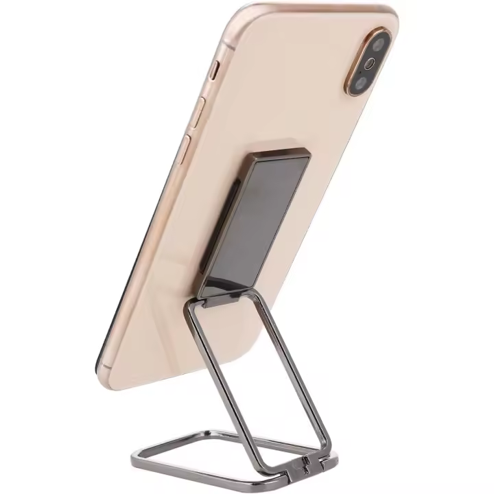 Soporte de anillo para teléfono móvil, rotación de 360 grados, metal plegable, clip posterior ultrafino para teléfono móvil, ajustable para soporte magnético para automóvil. - 1