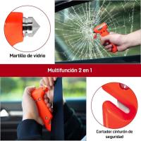 MARTILLO PARA ROMPER CRISTALES Y CINTURÓN DE SEGURIDAD HERRAMIENTA DE EMERGENCIA PARA COCHES Y VEHÍCULOS - details 2