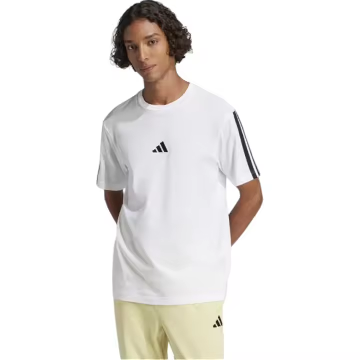 Camiseta Adidas 3 Bandas Sj T B Blancas Negro Jw1952 Hombre - 1