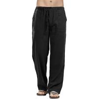 Pantalones De Lino Para Hombre Estilo Casual Con Varios Bolsillos Corte Recto Ligero De Peso Transpirable Para Primavera Otoño Verano Disponible En 5 Colores - details 8