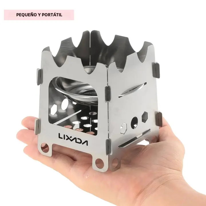 Estufa De Camping Lixada De Titanio Ultraligera Plegable Para Exterior Pesca Senderismo Material De Aluminio Un Pieza - 1