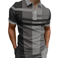 Camisa Polo Casual Para Hombre Verano Primavera Manga Corta Negocios Con Cierre Color Contraste Golf Transpirable Polyester - details 4
