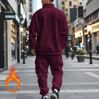 Conjunto Deportivo Casual Para Hombres Verano Otoño Invierno Con Cierre De Cremallera Y Veludo Tejido De Poliéster Talla S a XXXL - details 97