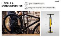 UNYCOS Bomba de Aire con Manómetro para Válvulas Presta y Schrader (160 PSI/11 Bar) Inflador de Pie Portátil para Neumáticos, Balones y Juegos Inflables - details 2