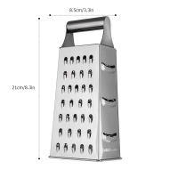 Rallador De Cocina Multifuncional De Acero Inoxidable Con Cuchillas De 4 Lados Para Verduras Queso Y Frutas Herramienta Manual Con Contenedor - details 4
