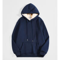 Sudadera De Lana De Cabra Abrigada Para Hombre Sudadera Deportiva Casual De Algodón Acrílico Negro Azul Marino Para Calle - details 4