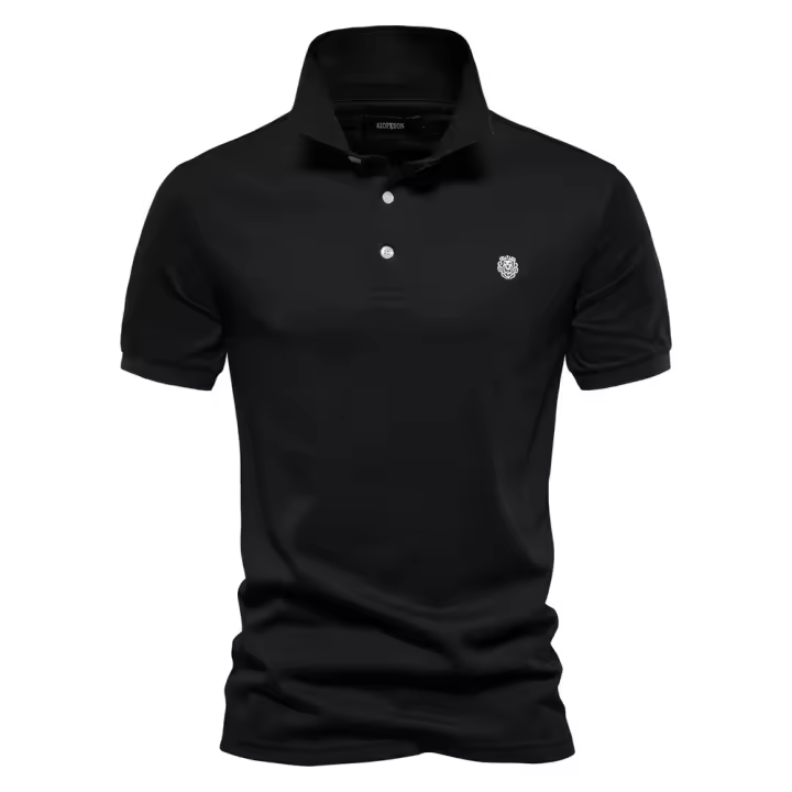 2024 Primavera y novedad de verano, POLO deportivo de solapa de algodón puro para hombre, camisa POLO de talla europea, camiseta de manga corta bordado informal a la moda para hombre MOV - 1