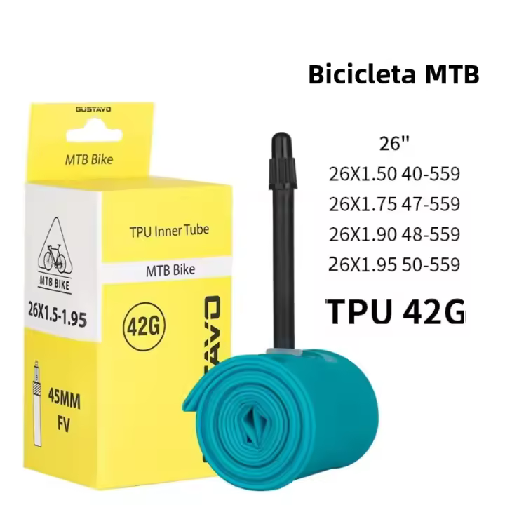GUSTAVO Tubo De Bicicleta De MTB Ultraligero TPU 26/27.5x1.5 1.75 1.95 Pulgadas Neumático De Montaña Para Vehículos Eléctricos - 1