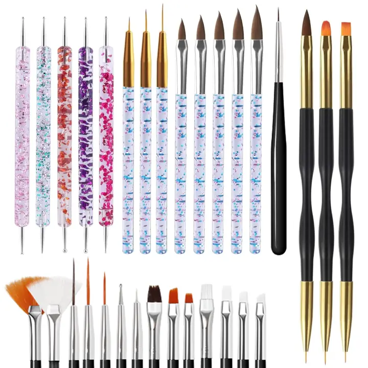LULAA Set De Pinceles Para Arte De Uñas 5/31Pcs Herramienta De Puntillado Y Perforación Adecuado Para Diseño De Uñas Y Enthusiastas De Arte De Uñas DIY - 1