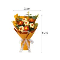 Regalo De Día De La Madre: Arreglo Floral De Pétalos Crocheted Versátil Para Escritorio Fiesta Boda Hogar Hecho a Mano Decoración Creativa - details 5