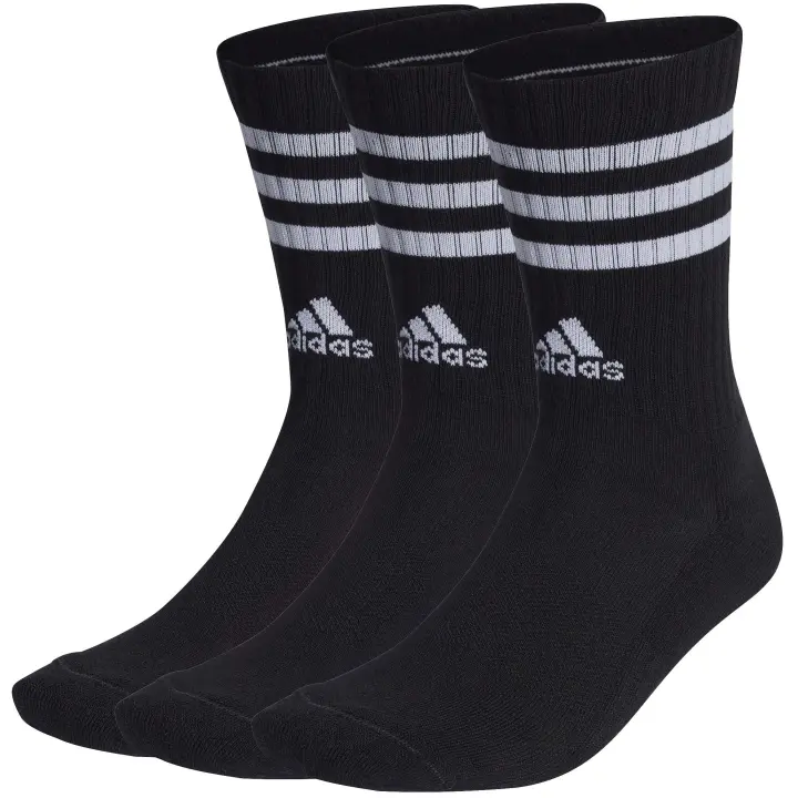 Calcetines Unisex Adidas Negros con Bandas Blancas - 1
