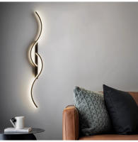 Lámpara De Pared LED Moderna Para Dormitorio Y Sala De Estar Luz De Noche Dorada Con Fuente De Luz LED Decoración Para Hogar Y Sofa - details 3