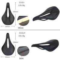 Sillín De Bicicleta Elitaone De Carbono 90g Super Ligero Para MTB/Road Sillín De Cuero Textura UD Para Ciclismo Unisex - details 2