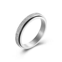 Anillo Giratorio De Titanio Acero Inoxidable 4mm Mate Para Hombres Y Mujeres Anillo De Boda Y Propuesta Joyería De Mano Neutra - details 7