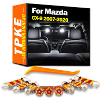 Kit De Luz LED Canbus Para Interior De Coche TPKE 13Pcs Para Mazda CX9 CX-9 2007-2020 Luz De Visor Solar Y Puerta Plateada Blanco Azul ICE Instalación Plug And Play - details 0