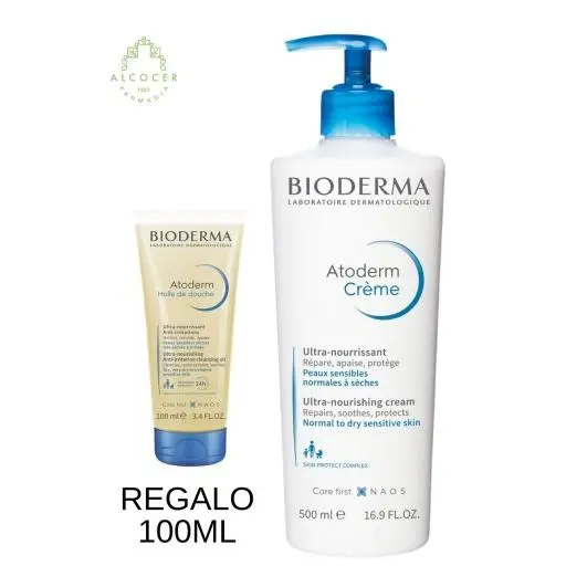 BIODERMA ATODERM CREMA 500 ML. Crema de textura untuosa de fácil absorción, indicada en la hidratación diaria de las pieles secas o muy secas - 1