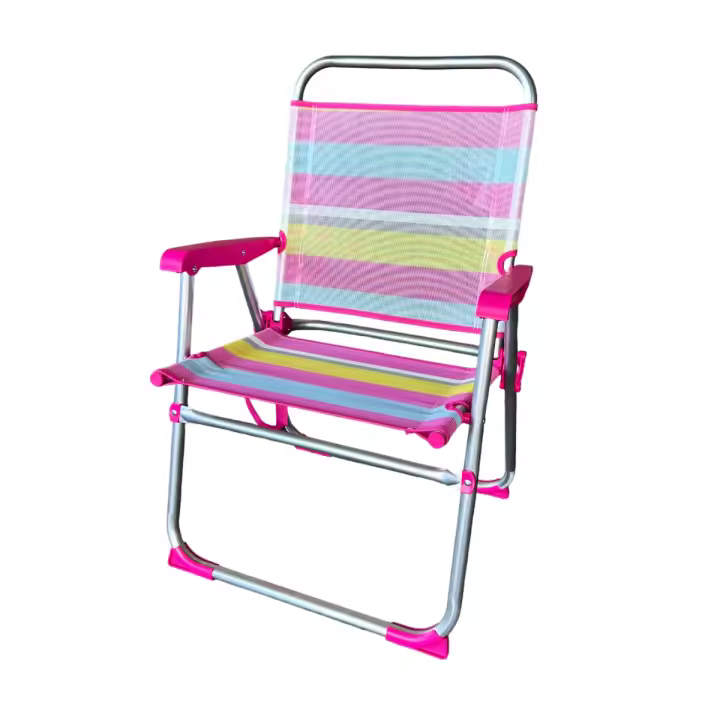 Silla plegable de Playa diferentes Colores, con Estructura de Aluminio y textil multibibra, transpirable y Fresh, 53x50x81 cm - 1