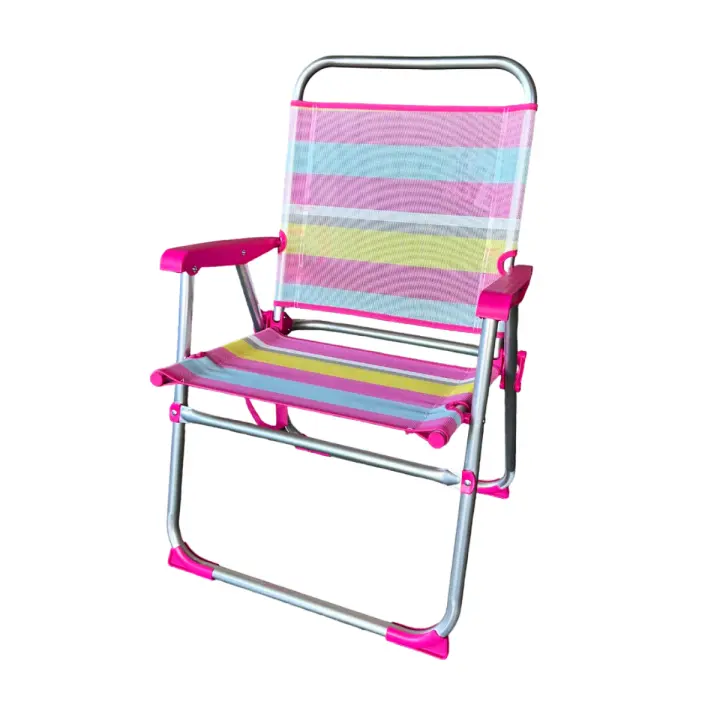 Silla plegable de Playa diferentes Colores, con Estructura de Aluminio y textil multibibra, transpirable y Fresh, 53x50x81 cm - 1