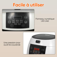 Olla Arrocera Eléctrica - 3L - Potencia 500W - 6 funciones de cocción - tocar - Revestimiento Antiadherente - con cestillo de vapor - details 10