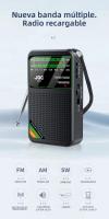 Mini Radio Portátil AM/FM/SW 3-Band Para Correr Y Caminar Con Soporte De Auriculares Y Recargable Radio FM Receptor - details 0