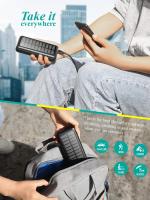 Powerbank Solar 30000Mah, cargador solar portátil de 30000 mAh, 2 puertos USB, panel de alta velocidad, batería externa, banco de energía solar portátil para iPhone, Android, para Xiaomi, Samsung, OPPO, Realme, Huawei, y otros modelos. Color Negro - details 2