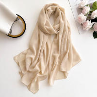 Pañuelo De Mujer IROJEFF De Seda Poliéster 2025 Hijab De Lino Premium Maxi Wrap Estilo Elegante Color Sólido Protección Solar - details 39