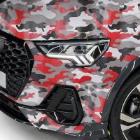 Película De Camuflaje Para Coche Impermeable Autoadhesiva PVC Cambio De Color Serie De Camuflaje Negro Rojo Para Motocicleta Adhesivo De Vinilo Para Automóviles - details 8