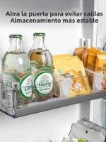 Juego De 4 Divisores Transparentes Para Nevera Retráctiles Clip Para Puerta Lateral De La Nevera Organizador De Alimentos Y Botellas Para Cocina - details 0