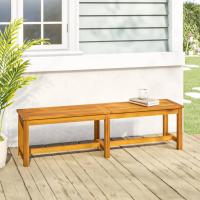 vidaXL Banco de jardín madera maciza de acacia en longitud 110 cm/150 cm/180 cm y más - details 1