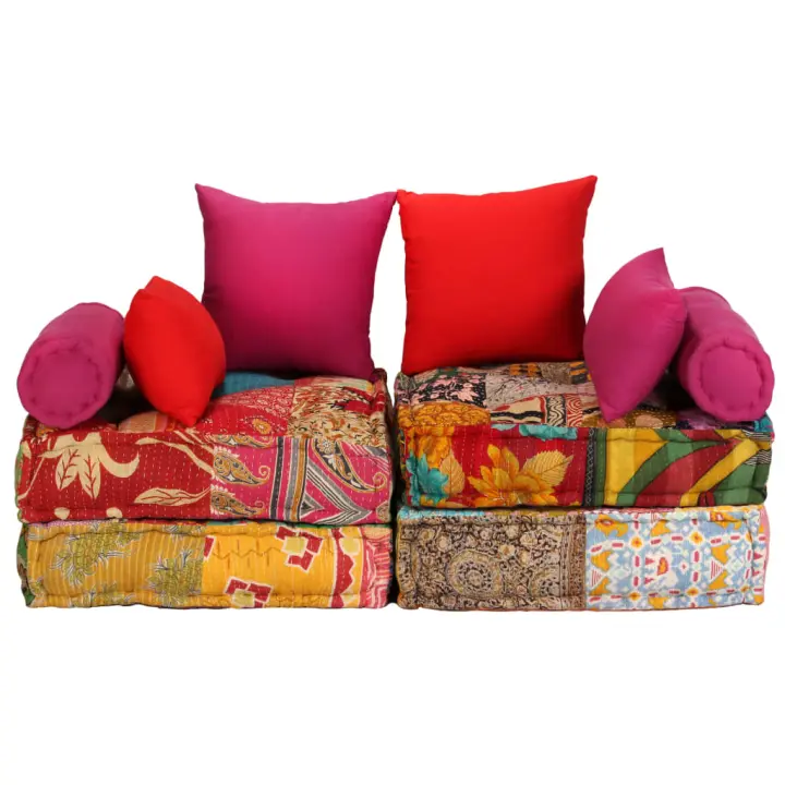 vidaXL Puf modular de 2 plazas Cojín Decorativo de Asiento Cojines de muebles de salon - 1