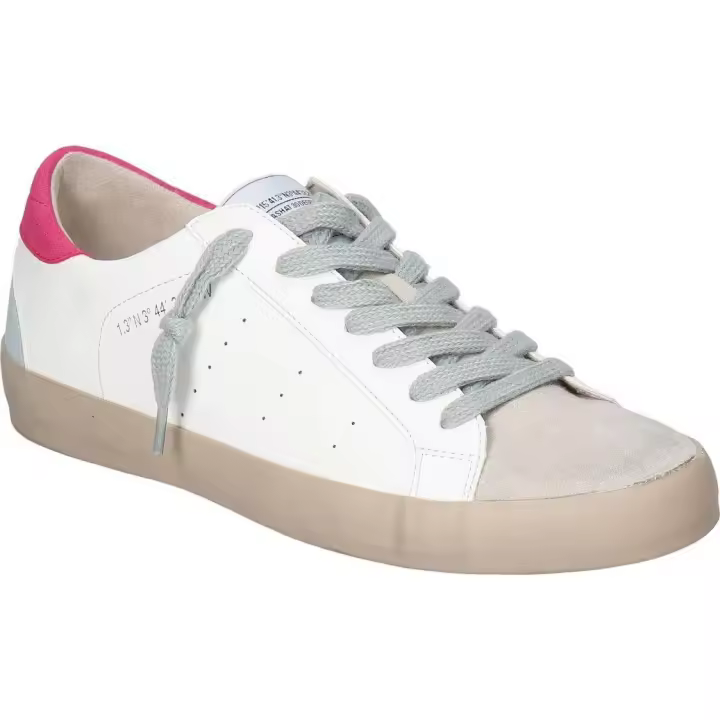 SKYDIVA | Zapatillas Planas Skydiva para Mujer – Zapatilla Casual con Cordones en Color Blanco con Fuxia – Modelo M4035 - 1