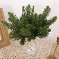10pcs Ramas De Pino Artificiales Para Decoración De Navidad Hojas De Pino Falsas Para Wreath DIY Árbol De Navidad Decoración De Hogar Y Bodas - details 3