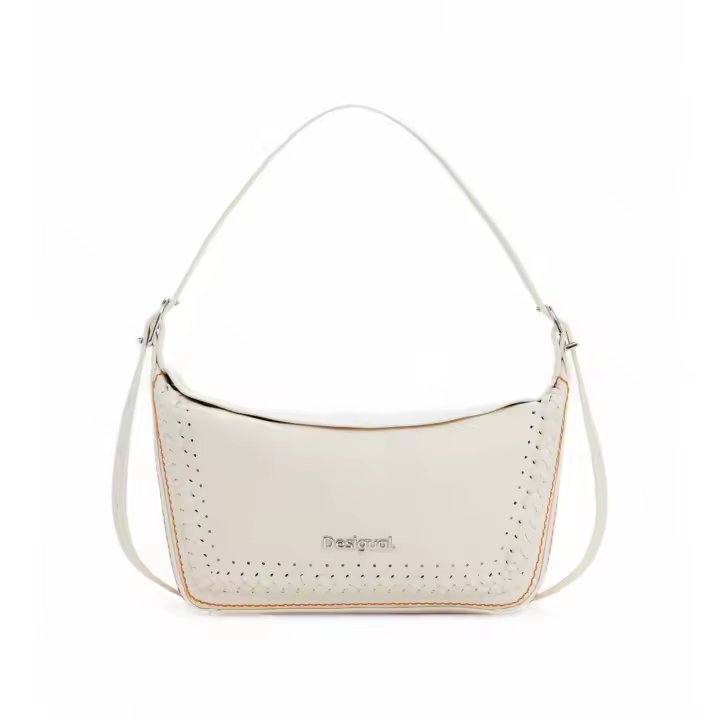 Desigual | Mujer | Bolso detalles trenzados blanco - 1