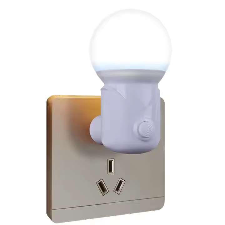 Luz Nocturna LED De Enchufe Para Dormitorio Luz De Sueño Bicolor Para Bebé Luz De Corredor Y Balcón Ahorradora De Energía - 1