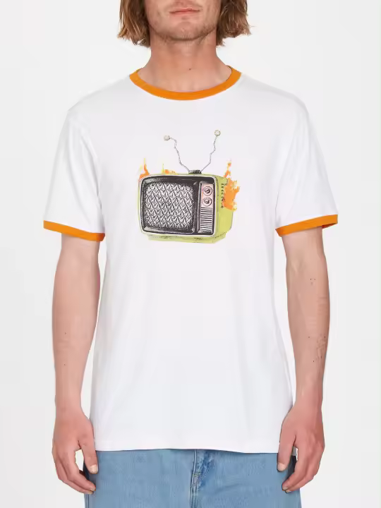 Camiseta Volcom Stoneyvision White - Manga Corta, Cuello Redondo, 100% Algodón Orgánico - 1