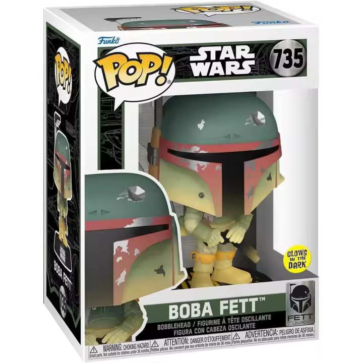 Funko Pop! Star Wars: FL - Boba Fett - Brilla en la Oscuridad - 1