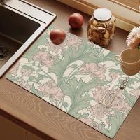 Mantel De Cocina Absorbente William Morris Antideslizante Y Hidratante Para Tazas Y Platos Tamaño Variado Material Poliéster Y Algodón - details 6