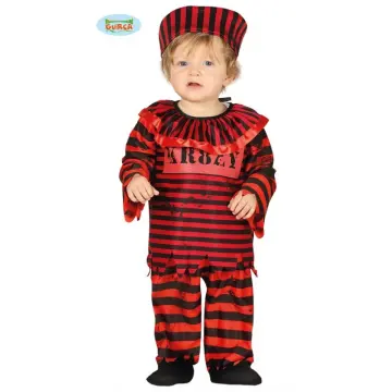 FIESTAS GUIRCA - Disfraz De Payaso De Terror Para Niña (5-6 Años, 110-115cm) - Incluye Camiseta, Pantalón Y Cuello, Poliéster