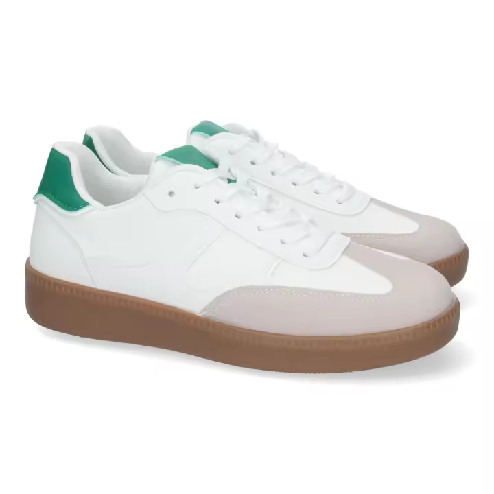 PuntoSalao Zapatillas deportivas planas cómodas para mujer color verde CD-3047 - 1