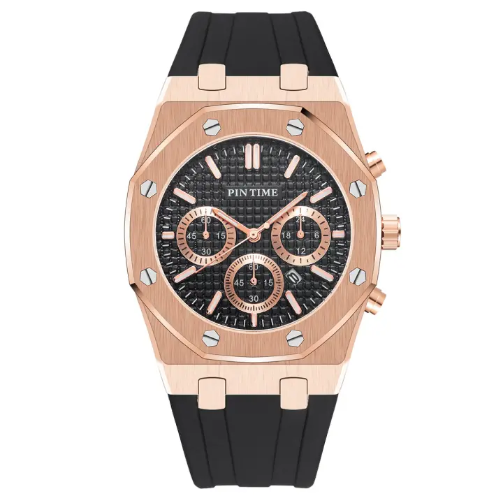 Reloj De Pulsera Deportivo Multifuncional 2024 Tendencia Personalizada Dominante Moda Resistente Al Agua Con Luminiscencia Y Calendario Completo Para Hombres - 1