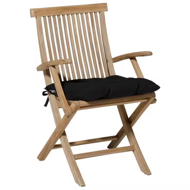 Madison Cojín para silla Panama 46x46 cm negro - 1