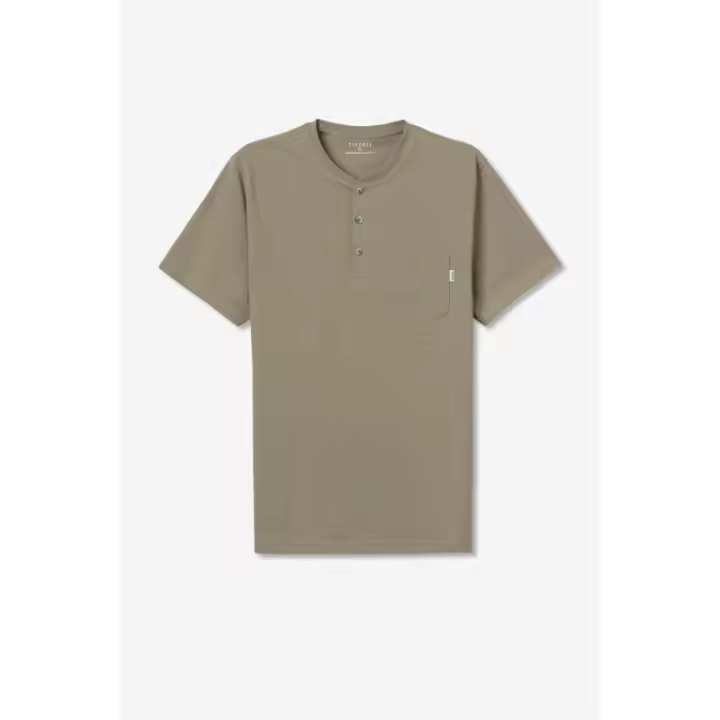 Tiffosi - Camiseta para Hombre - Manga Corta - Regular Fit con Bolsillo - Verde - 1