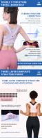 Corrector De Postura Ajustable Correas De Apoyo Para Espalda Respirables Alivio Del Dolor De Cuello Hombros Clavícula Lumbar Material Poliéster Spandex - details 9
